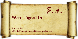 Pécsi Agnella névjegykártya